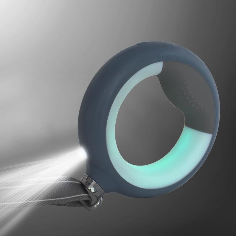 Светодиодный выдвижной цветной светящийся поводок для собак средних и крупных пород