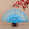 Bronzing Butterflies Folding Fan with Elegant Tassel Hollow Ribs Catwalks Dance Performance Photo Props Portable Summer Hand Held Fan