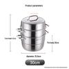 Supor 30cm 3-Layer 304 Stainless Steel Steamer Pot