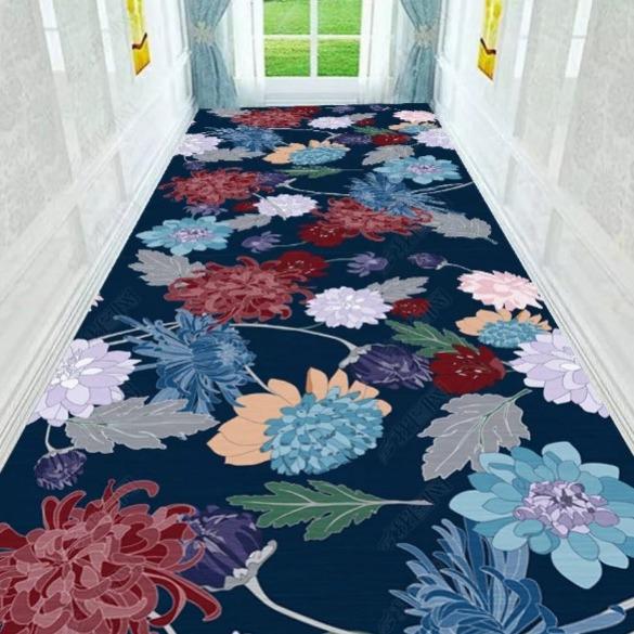 Europe Corridor Carpets Hotel Long Aisle Rug Entrance/Hallway Anti-Slip Stair Carpet Floor Rugs