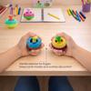 6Pcs/Set Stress Relief Thumb Rocker Toy Textured Rocker Press Squeeze Sensory Toy Concentration Aid Anxiety Relieving Fidget Toy