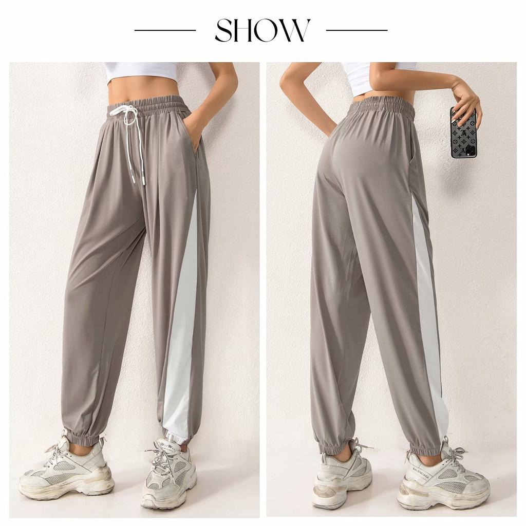 Nesseo Loose Fit Yoga Dance Training Fitness Long Yoga Women's Pants, Pants, Pants, Pants, Sportswear, Wear, CK097-kh-M