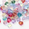 30Pcs AB Color Heart Beads 8mm DIY Earrings Hairpin Spacer Beads Handmade Jewelry Accessories For Jewelry Making Glass Bracelets Czech Loose