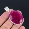 Рубин(Смоделированный) Ювелирный кулон ручной работы из стерлингового серебра 925 пробы с драгоценными камнями 2,05 дюйма