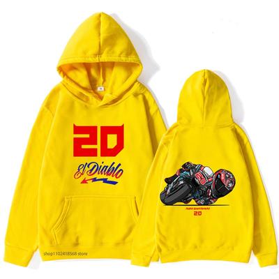 Moto GP 20 Fabio Quartararo с принтом, женская хлопковая толстовка с капюшоном, повседневный пуловер большого размера, популярный свитшот, модная одежда унисекс