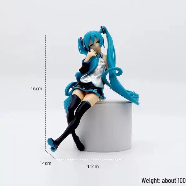 High-Quality Sakura Hatsune Miku PVC Doll with Decorative Chassis Ornaments