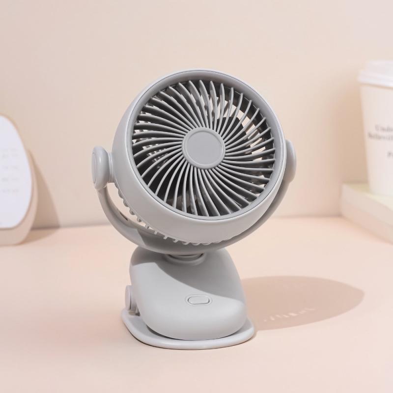 Portable Dual-Use USB Rechargeable Clip Fan for Desk, Office, and Outdoor Use
