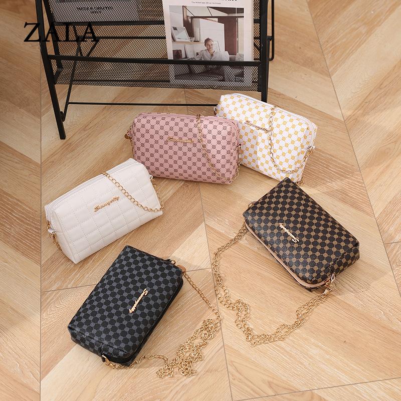 Женские сумки, модная ретро-сумка с принтом в горошек, маленькая квадратная сумка, маленькая простая сумка для мобильного телефона на цепочке, женская сумка через плечо