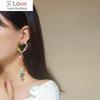 Серьги Fyuan Sweet Love Heart, женские длинные кисточки, цветные стразы, висячие серьги для женщин, ювелирные подарки