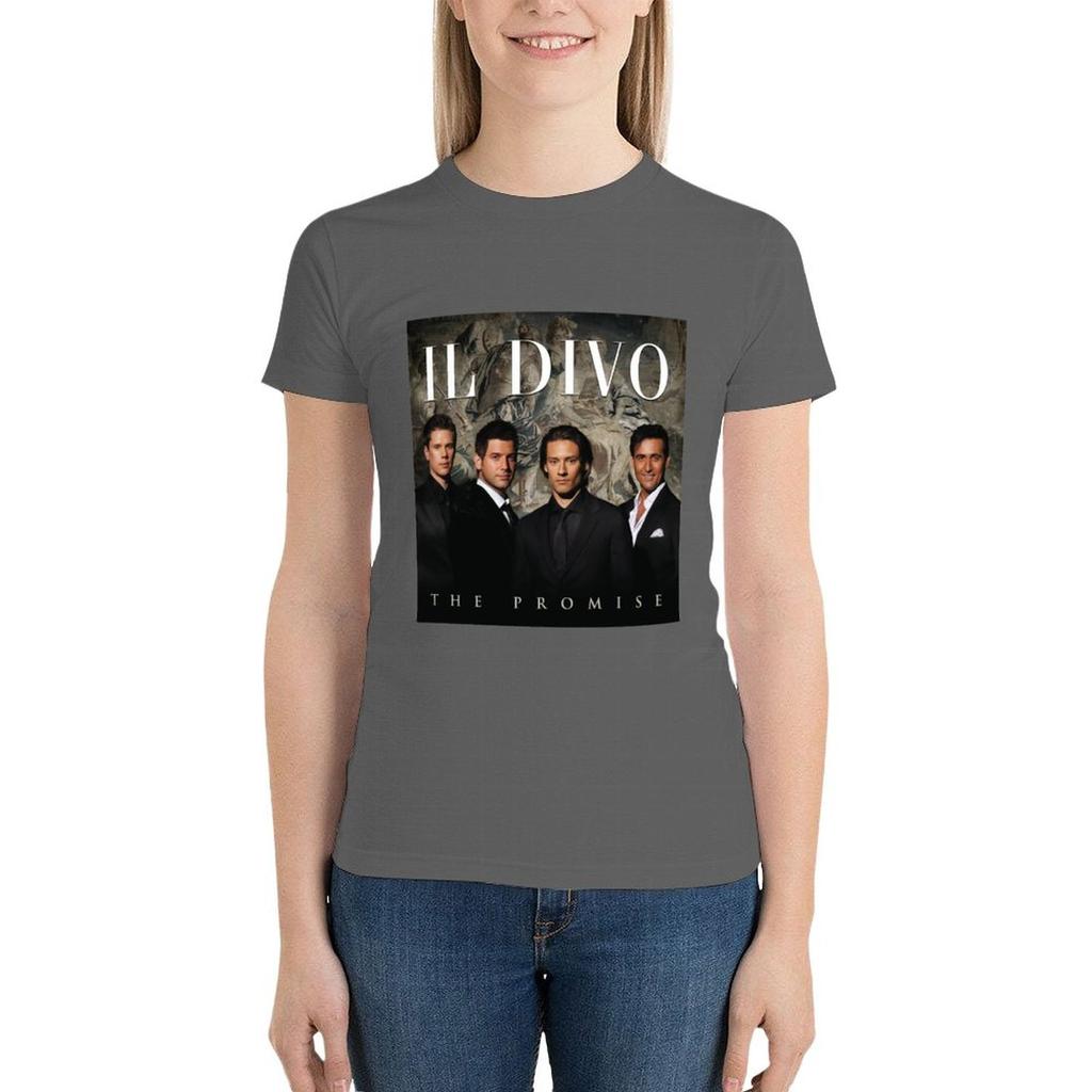 Футболка Il Divo The Promise, симпатичная одежда, футболка с принтом животных для девочек, футболки для женщин, свободный крой
