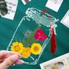 20-100 шт. DIY Прозрачные закладки с засушенными цветами для студентов, ручная работа, креативные закладки-бутылочки с растениями, канцелярские товары