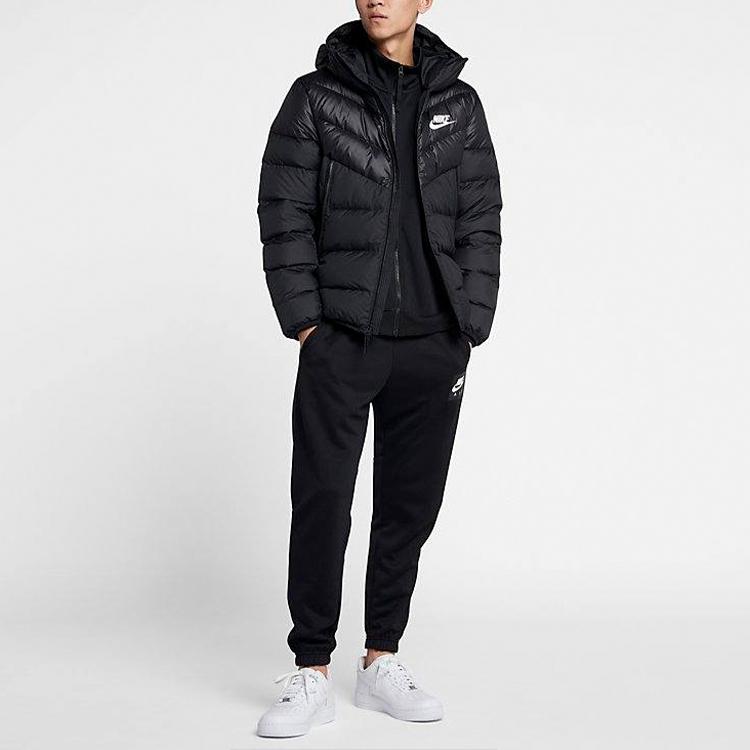 Nike Nsw Windrunner Down Fill с капюшоном, мужская куртка-пуховик, черная 928834-010