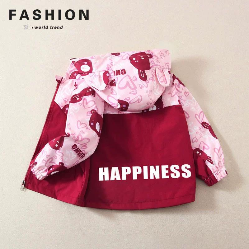 Ветровка в стиле вестерн Свободная повседневная куртка для девочек Детская куртка Куртка весна и осень для мальчиков и девочек