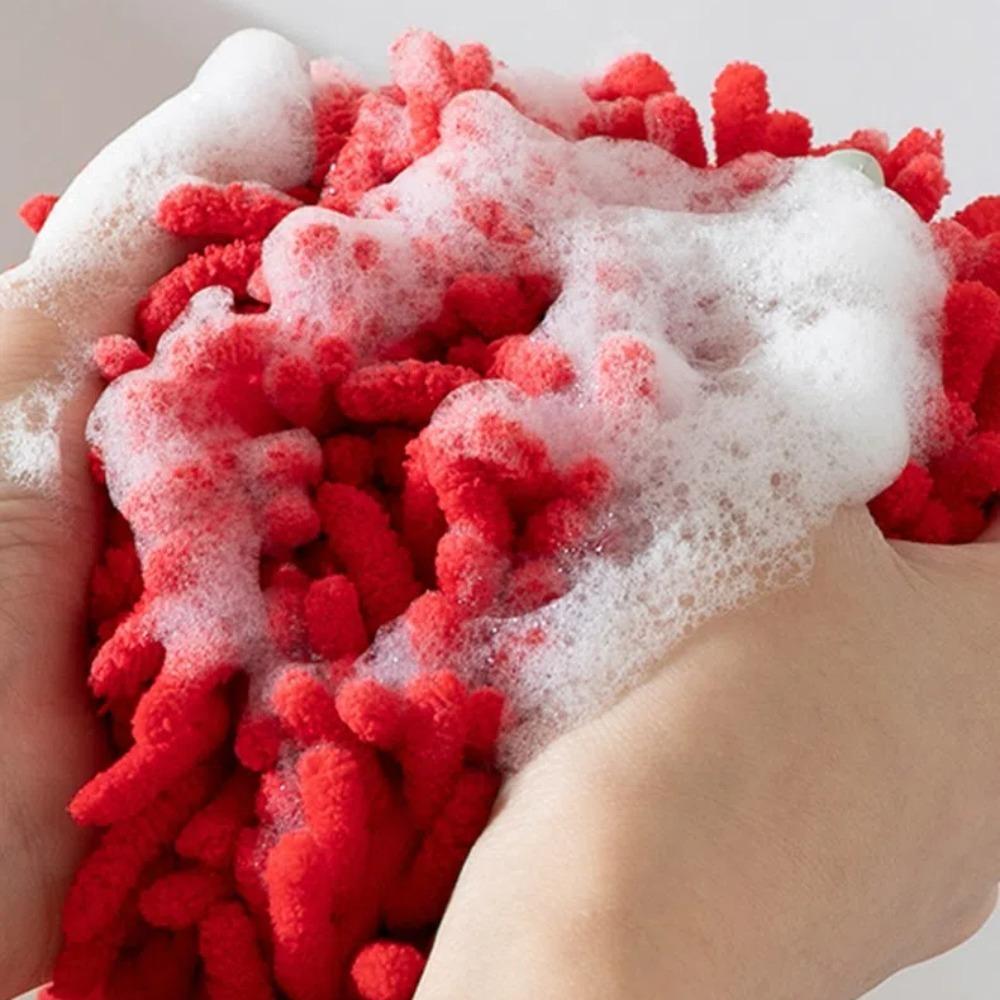 Absorbent Microfiber Wipe Handball With Hanging Loops Hand Towels Cute Chenille Hand Towels