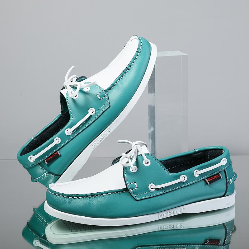 Новые мокасины из натуральной кожи для мужчин, обувь для вождения, повседневные, модные, дышащие, классические лодочные туфли