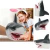 Премиальная плюшевая игрушка-рукавица в виде головы акулы для детей, безопасная и развивающая игра