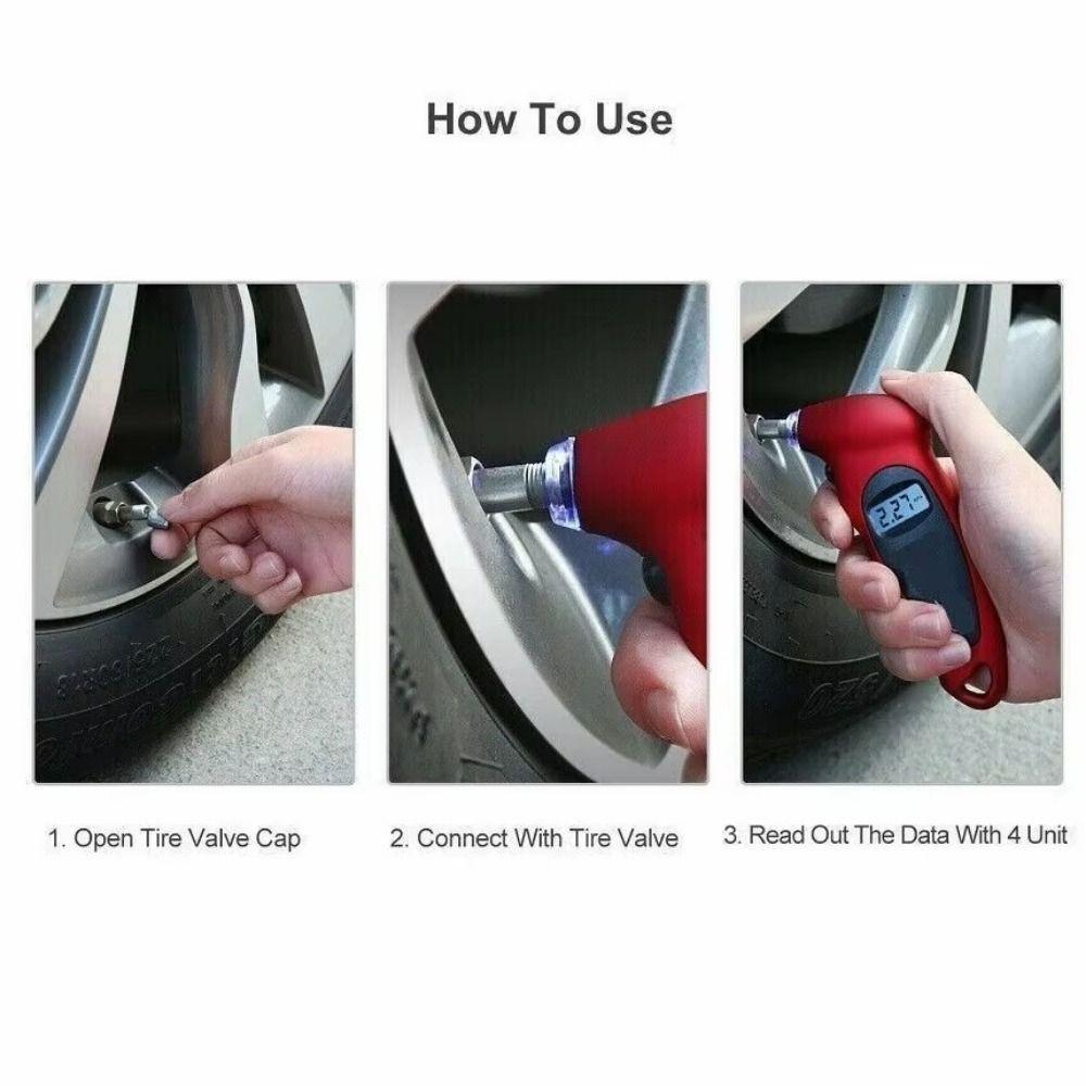 High Precision Car Tire Air Pressure Tester Electronic Tire Manometer Motor Bike Tires