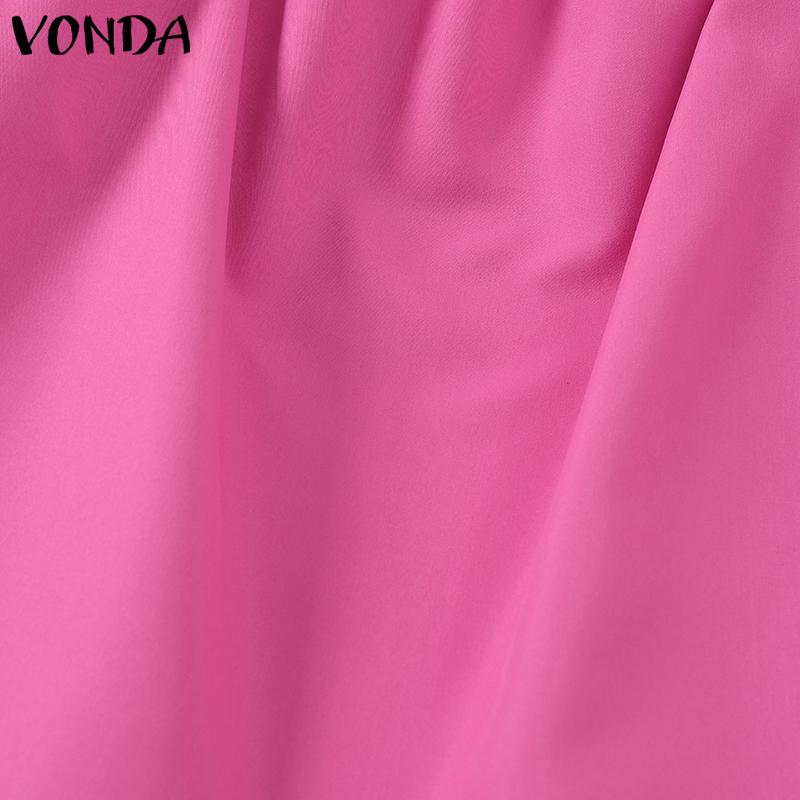 VONDA Женские летние блузки с открытыми плечами и оборками-фонариками с длинным рукавом