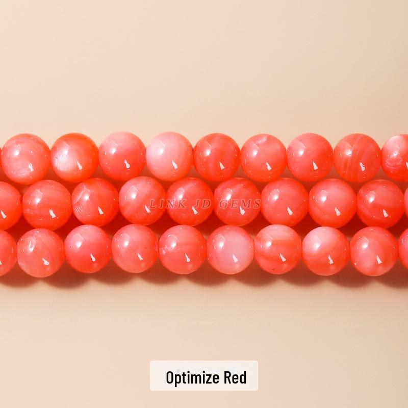 Natural White Butterfly Shell Round Beads White Pearl Small Loose Beads for DIY Jewelry Making