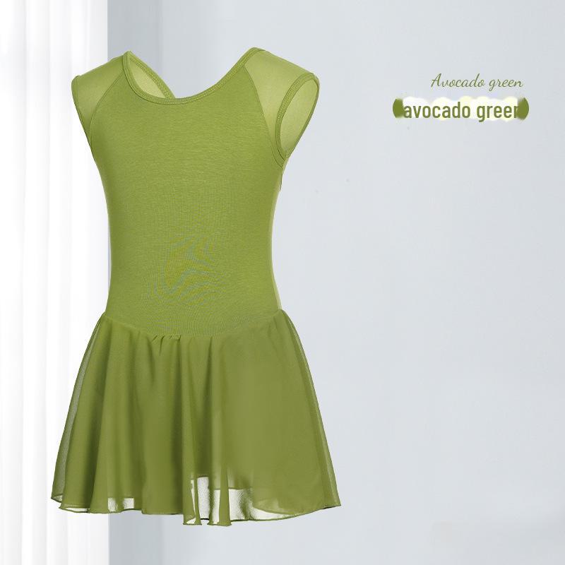 Летнее балетное платье без рукавов для девочек - танцевальная одежда из шифона в китайском стиле