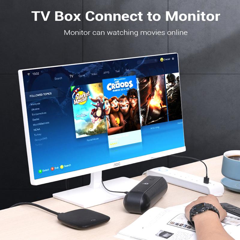 Совместимый с Vga-HDMI адаптерный кабель с линейным разъемом преобразователя аудио 1080p для ноутбука