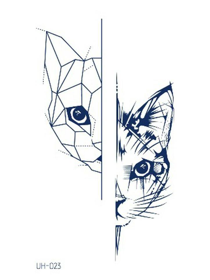 Водостойкие полуперманентные татуировки-наклейки на травяной основе для мужчин и женщин