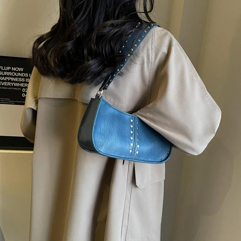 Повседневная женская сумка через плечо из искусственной кожи высокого качества с внутренним карманом на молнии