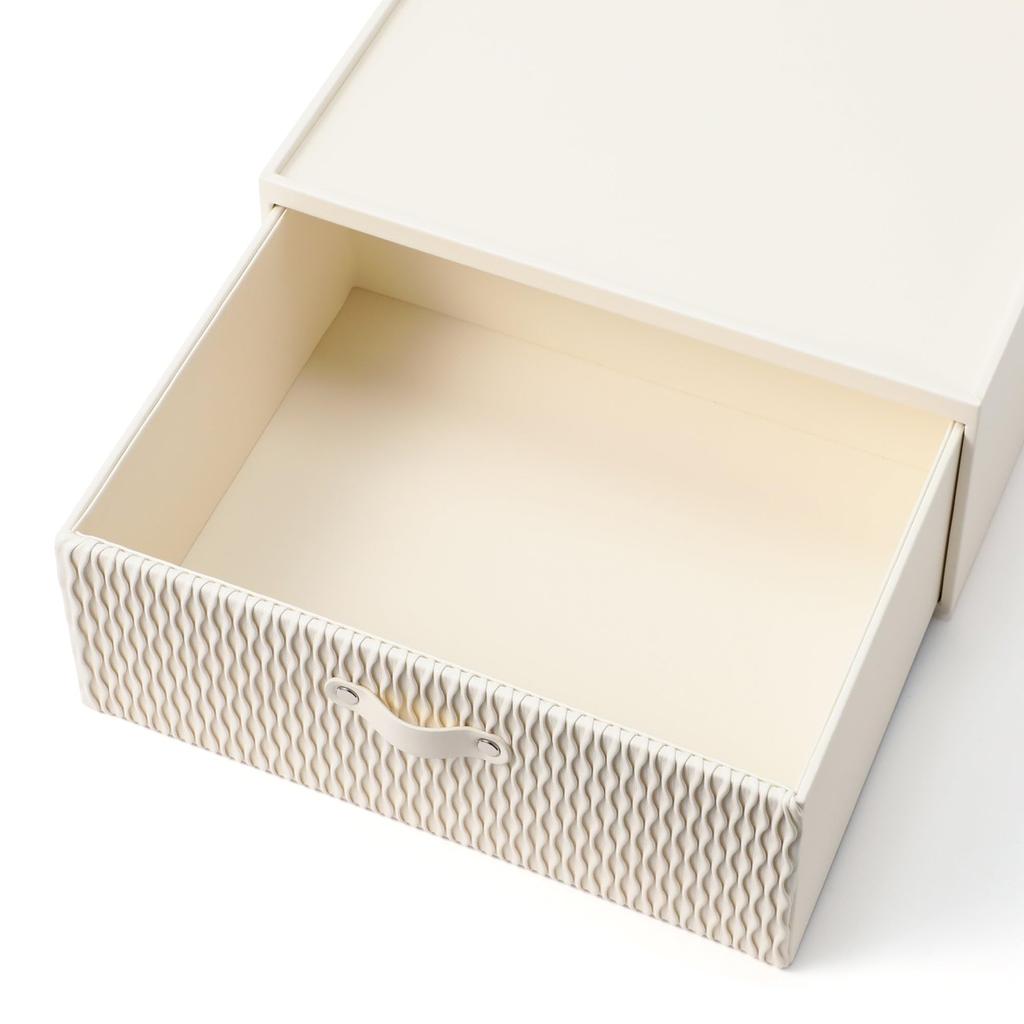 Francfranc Wave Stacking Drawer S, Ivory, Storage Box, Drawer Type