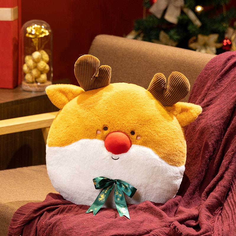 Cartoon Santa Throw Pillow Plush Toy Doll Elk Christmas Tree Doll Home Pillow Christmas Doll