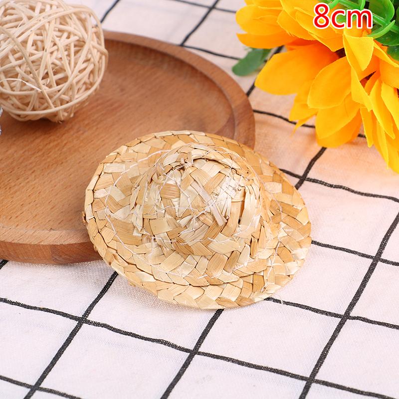 2 шт., ручная работа, маленькая соломенная шляпа, украшение для куклы, аксессуары для ювелирных изделий своими руками