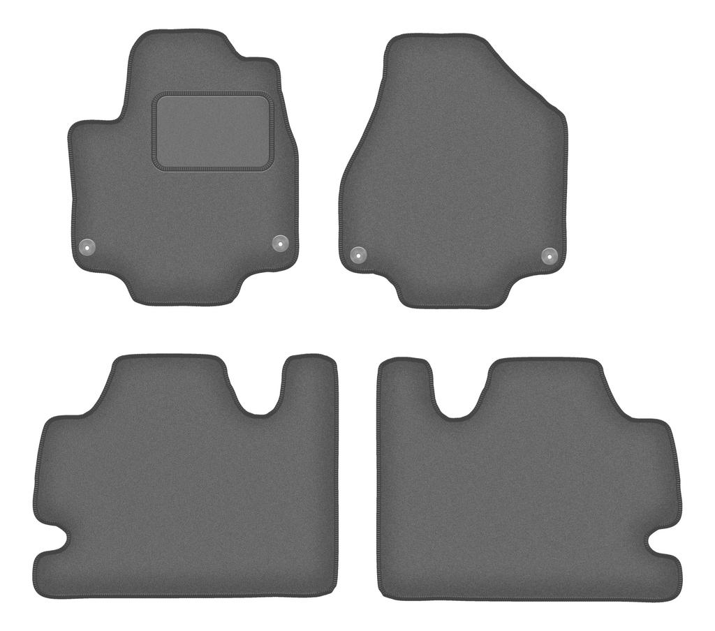 Velour graphite car mats for: Chrysler Pacifica II hybrid (2017-)