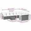 VidaXL Salon de Jardin avec Coussins 10 pcs, Canapés de Terrasse, Ensemble de Meubles de Patio, Mobilier d'Extérieur, Noir 3260390