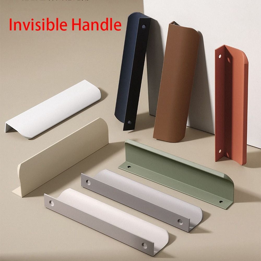 Hidden Invisible Door Handle Furniture Drawer Pulls Handle New Door Knobs Cupboard