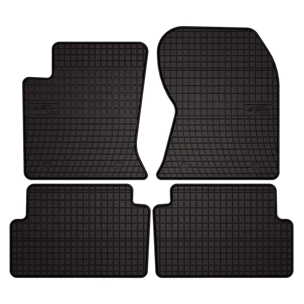 Dywaniki samochodowe gumowe do: Ford Focus MK1 FL hatchback, sedan, kombi (2001-2004) - czarne, dopasowane
