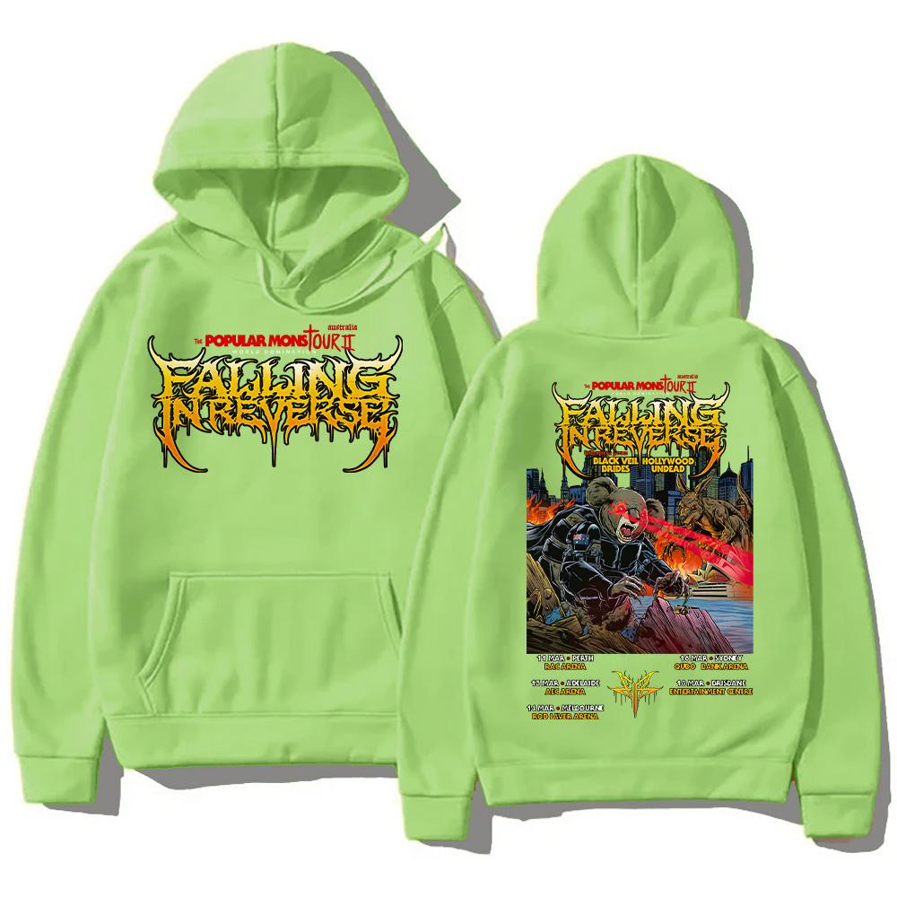 2025 Popular Mons Tour II World Domination Hoodies Back Sports Shirts Men's and Women's Autumn High Street Warm Hoodies