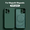 Original Magnetic Liquid Silicone Phone Cases For iPhone 16 15 14 13 12 11 Pro Max Magsafe Case Wireless Charge Shockproof Cover