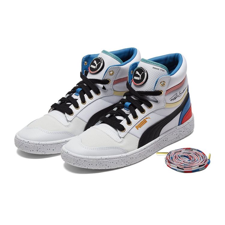 Puma Ralph Sampson Mid Go For Unisex Sneakers Multi-Color White Black 387874-01