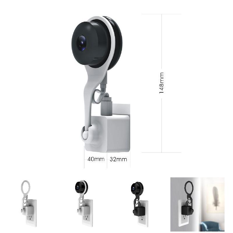 Настенное крепление для розетки переменного тока для камеры безопасности Nest Cam Indoor, 360 градусов, штепсель США, шаровое соединение, настенное крепление для розетки переменного тока с USB-кабелем