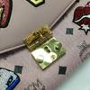 [Pre-Owned] Millie Medium Pink Coated Canvas Printed Patchwork Crossbody Bag - Very Good #12V7GQB
