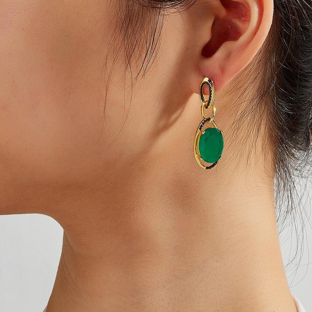 Светлые роскошные серьги с зеленым агатом и натуральным драгоценным камнем, дизайн для женщин, серебро 925 пробы, ювелирные изделия, подарок на годовщину