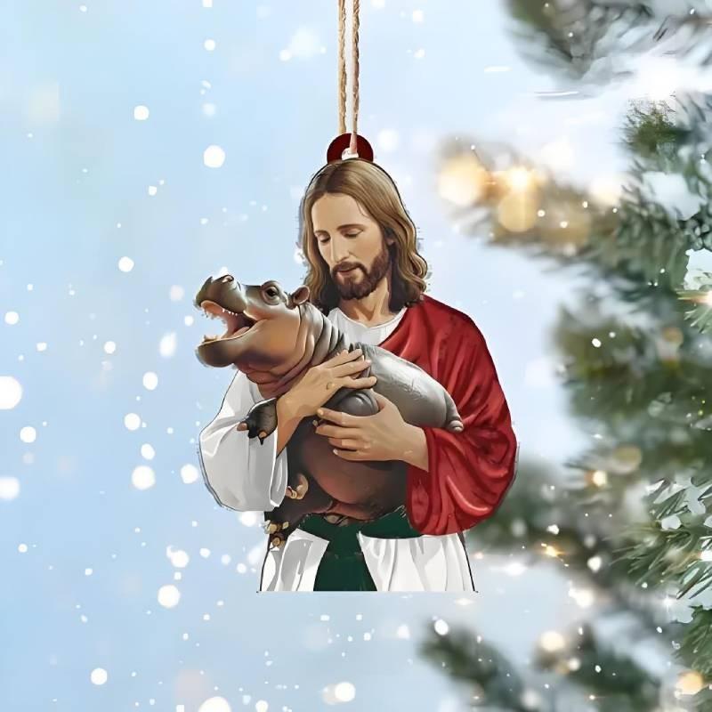 Очаровательный Бегемотик Му Му Рождественский Подарок И Милое Украшение на Елку для Праздничного Настроения