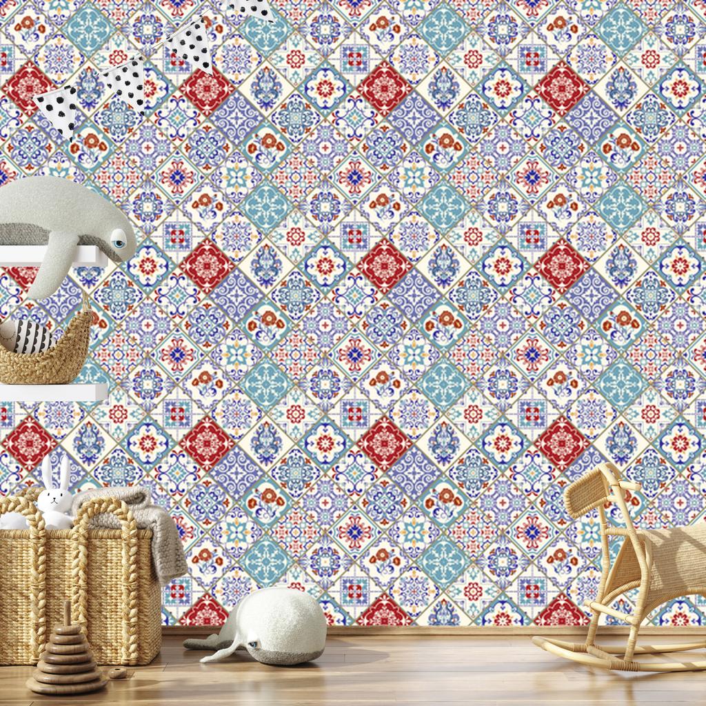 Ornamental Mosaic Wallpaper for Living Room and Bedroom 50x1000