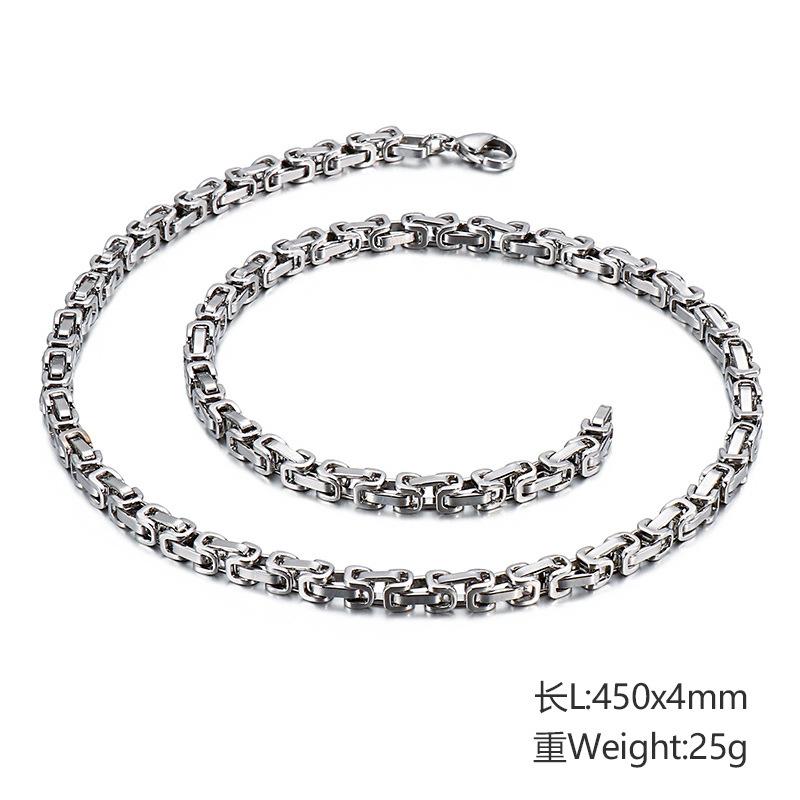 Trendy Back Chain Necklace, Personalized Domineering Men'S Imperial Chain Hip-Hop Jewelry Accessories