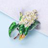 Fashion Retro European And American Lilac Brooch Female Wild Clothing Accessories Plant Series Brooch