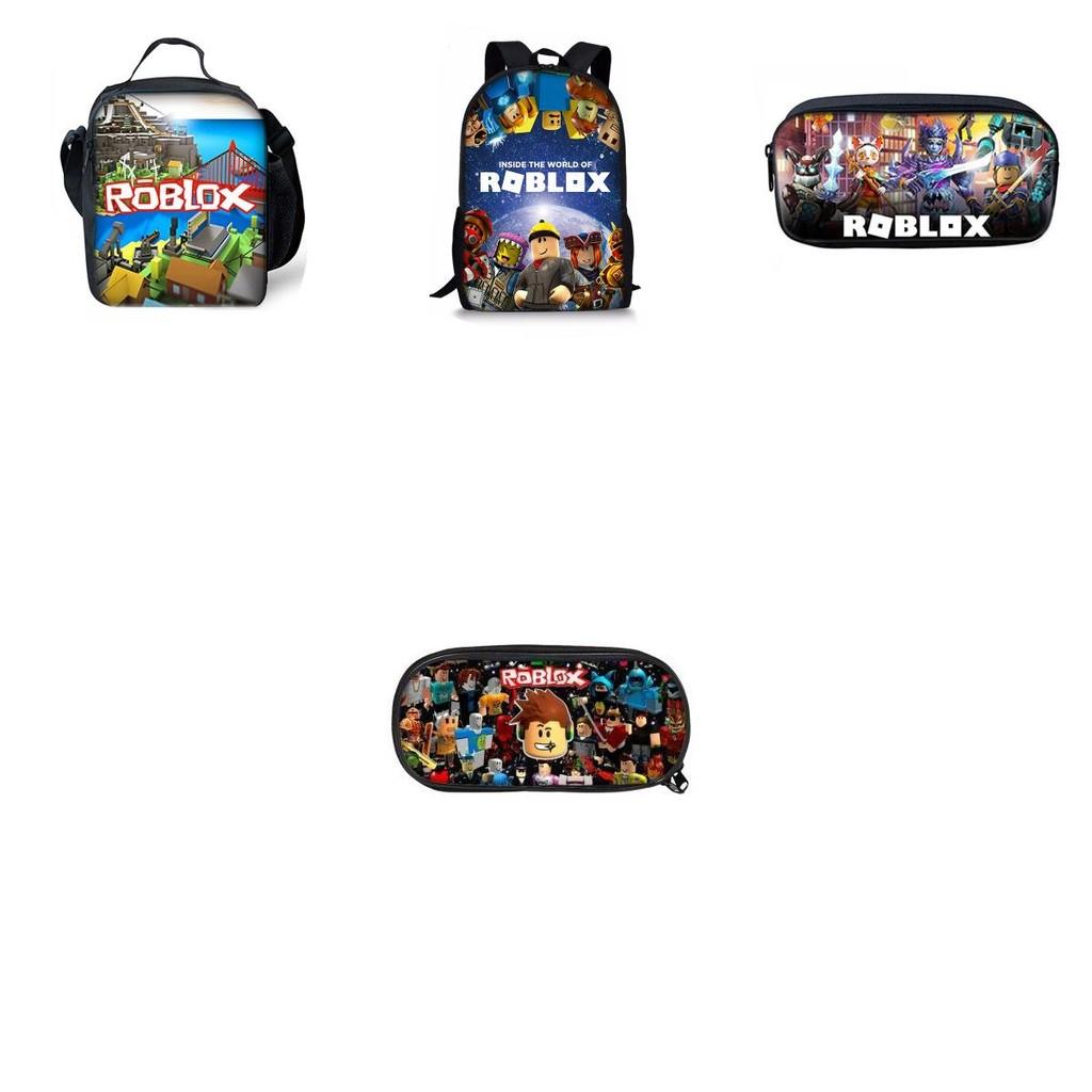 Рюкзак Roblox большой вместимости с плавными двойными молниями для школы и путешествий