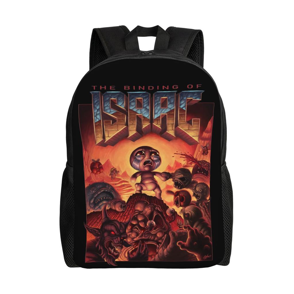 The Binding of Isaac 90s Teenage Backpack with Pocket Student Business Video Game Daypack Laptop Computer Shoulder Bag