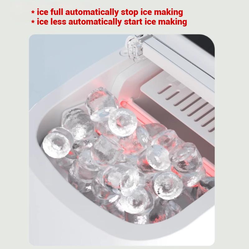 Бытовой автоматический самоочищающийся льдогенератор, бесшумная работа, машина для производства льда, маленький электрический льдогенератор для кубиков льда