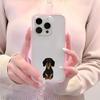 Прозрачный чехол для телефона с рисунком таксы Для iPhone 17 16 15 14 13 12 11 Pro Max Air Plus 2 в 1 Силиконовый мягкий чехол конфетного цвета