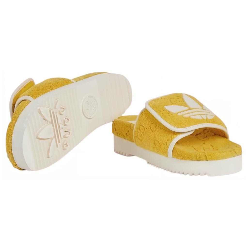 Gucci Adidas x Gucci Wmns Gg Platform Sandal 'Yellow Cotton Sponge' Women's 702398 UU010 7171