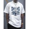 Мужская футболка с графическим принтом Dallas Football, Обычный крой, Повседневный спортивный стиль, Уличная футболка с винтажным commemorative design 1960 года, Для повседневного комфорта